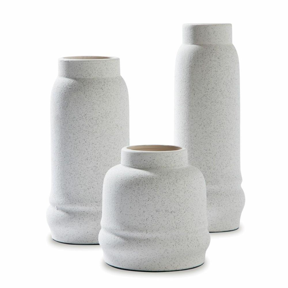 3 Pc Ceramic Vase Set Decor & Accents