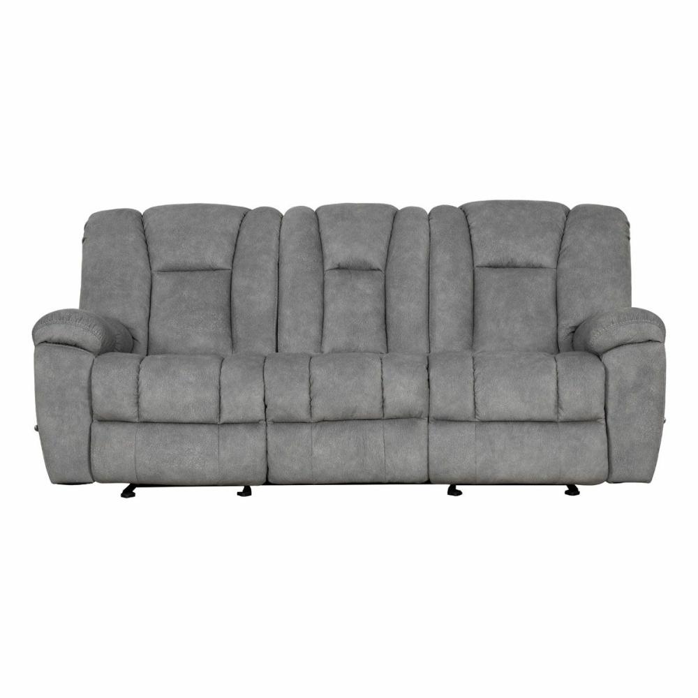 Apollo Manual Glider Reclining Sofa With Drop Down Table Living Room