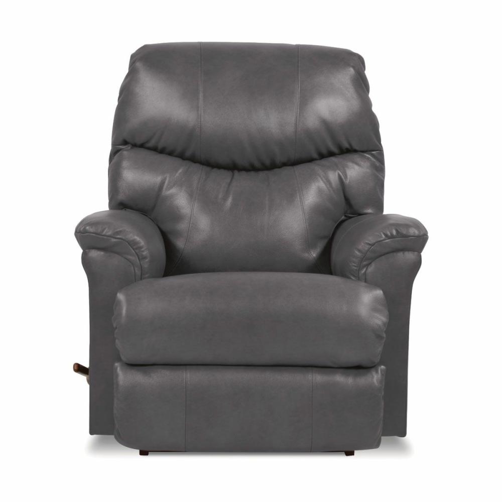 Arthur Grey Leather Rocker Recliner Living Room