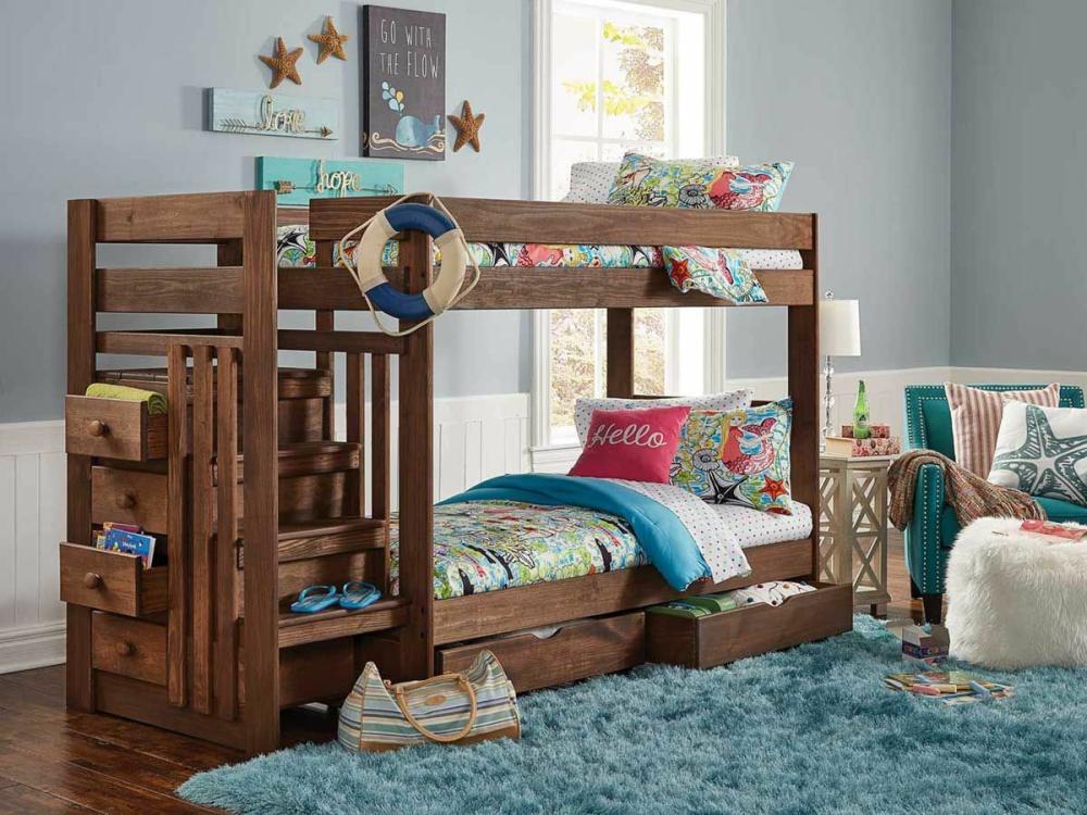 Baylee Full Over Full Stairbed Bunk Beds