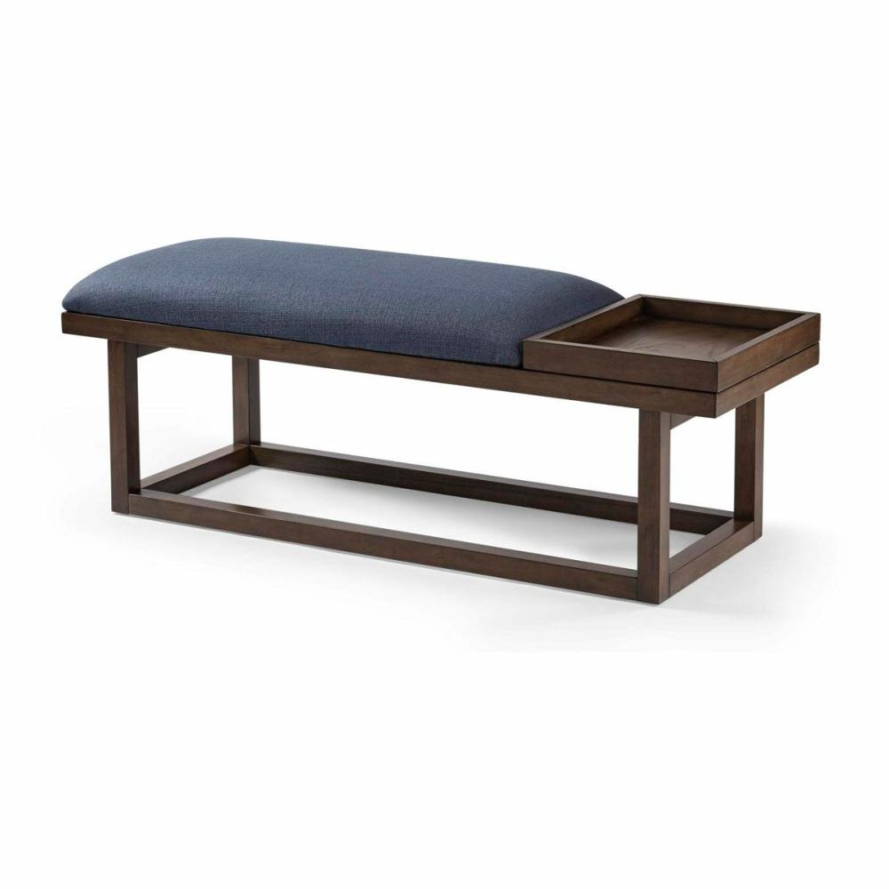 Clayton Navy Accent Bench Accent Furniture