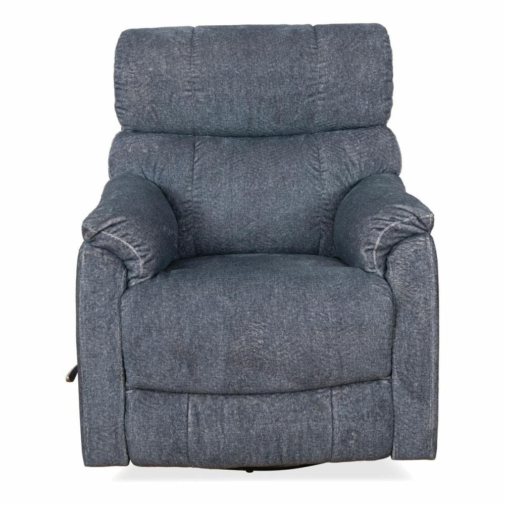 Cooper Glacier Blue Swivel Glider Recliner Living Room