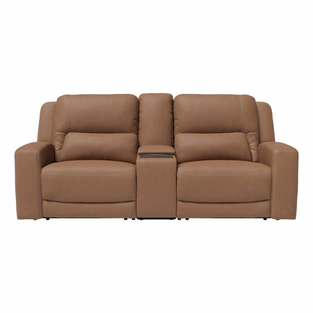 Daxton 3Pc Leather Dual Power Reclining Console Loveseat Living Room