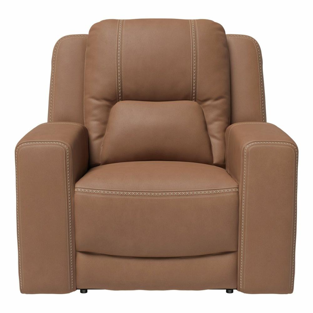 Daxton Leather Dual Power Recliner Living Room