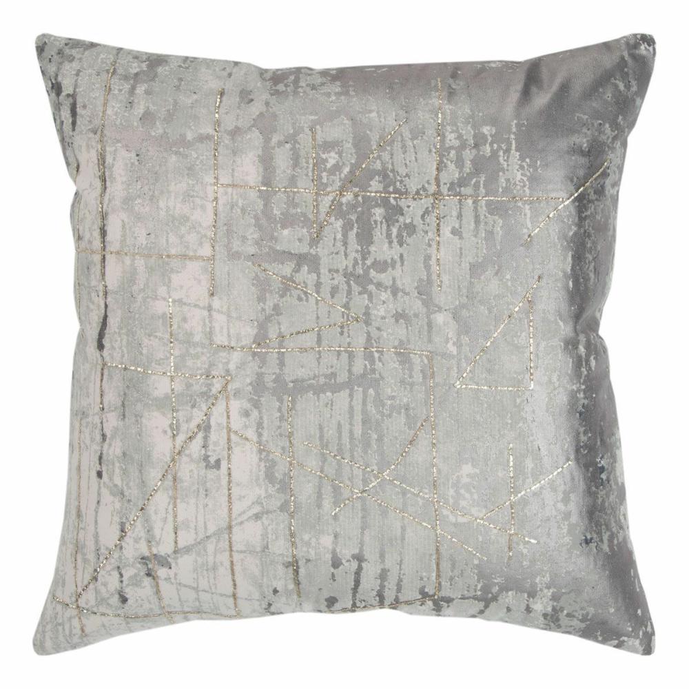 Distressed Foil Throw Pillow Accent Pillows