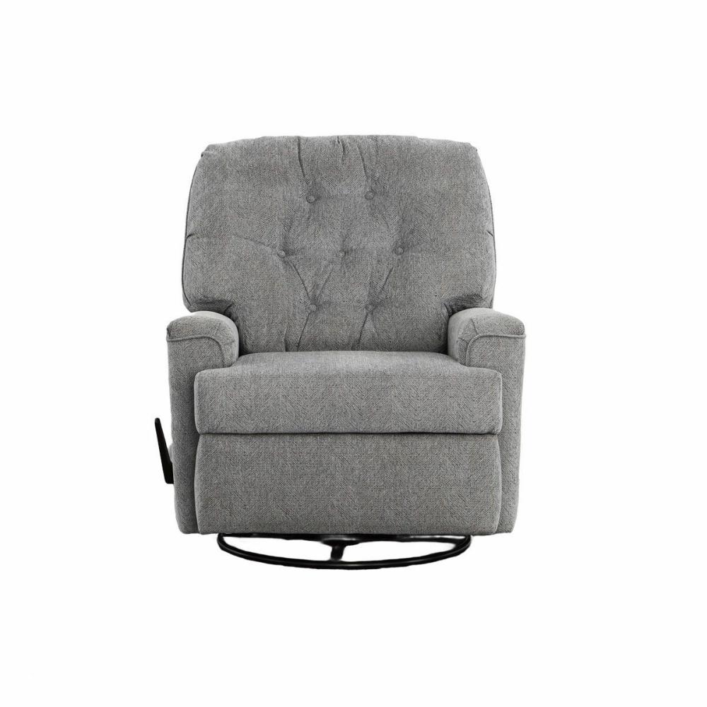 Dottie Cloud Blue Manual Swivel Glider Recliner Living Room