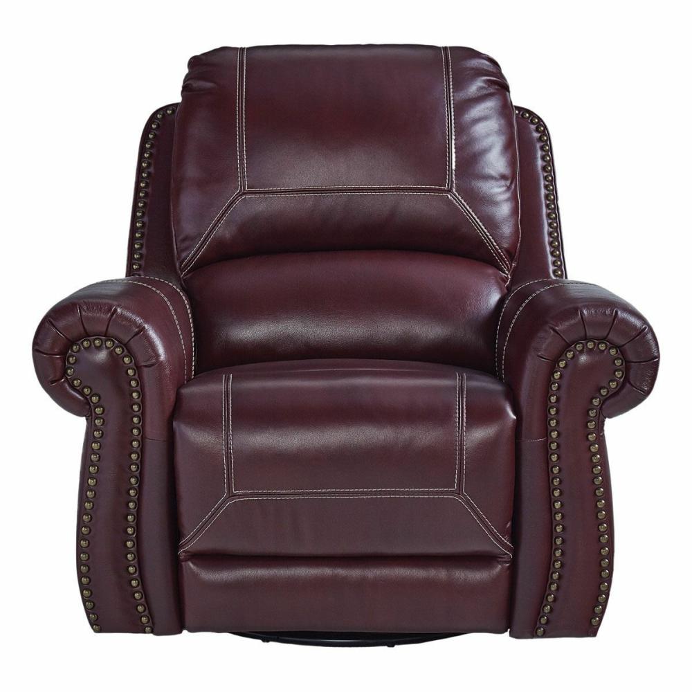 Duchess Leather Manual Swivel Glider Recliner Living Room