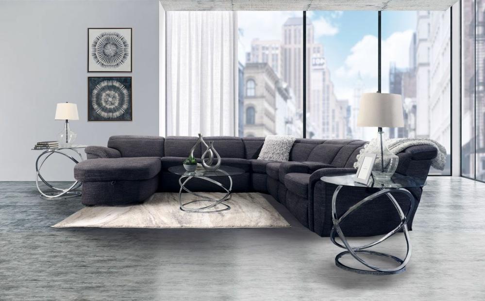 Everything 4Pc Power Reclining Sectional With Sleeper & Laf Storage Chaise Living Room