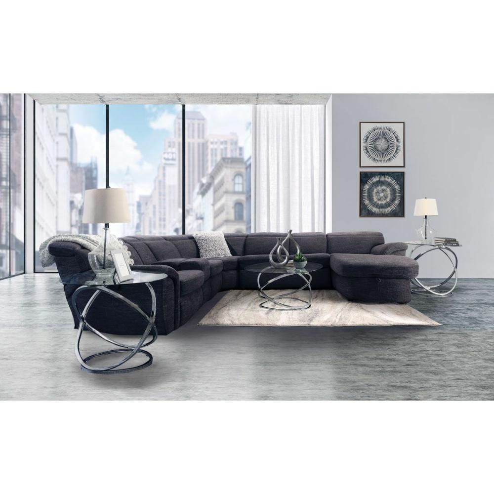 Everything 4Pc Power Reclining Sectional With Sleeper & Raf Storage Chaise Living Room