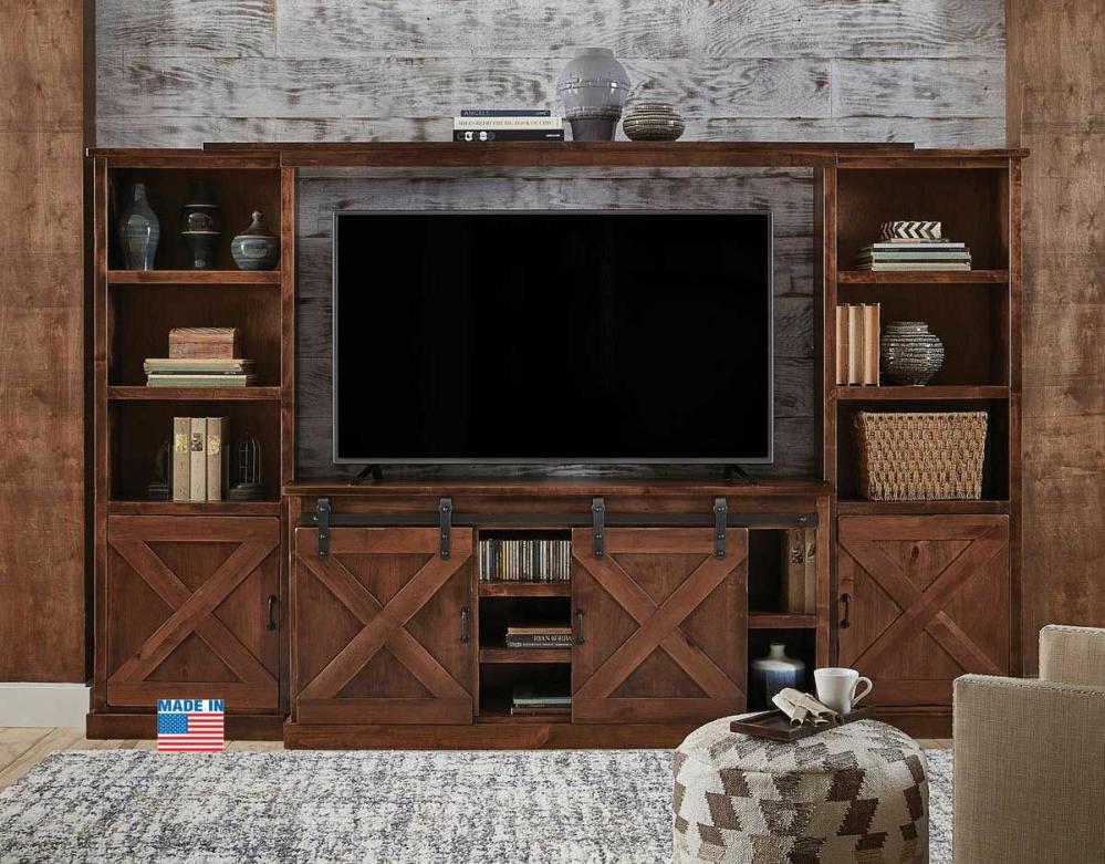 Farmhouse 4 Piece Entertainment Center Home Entertainment