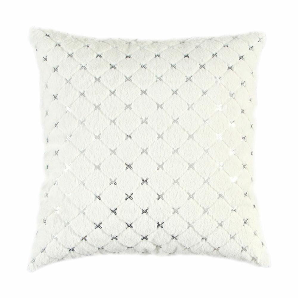 Faux Fur Sequin Throw Pillow Accent Pillows