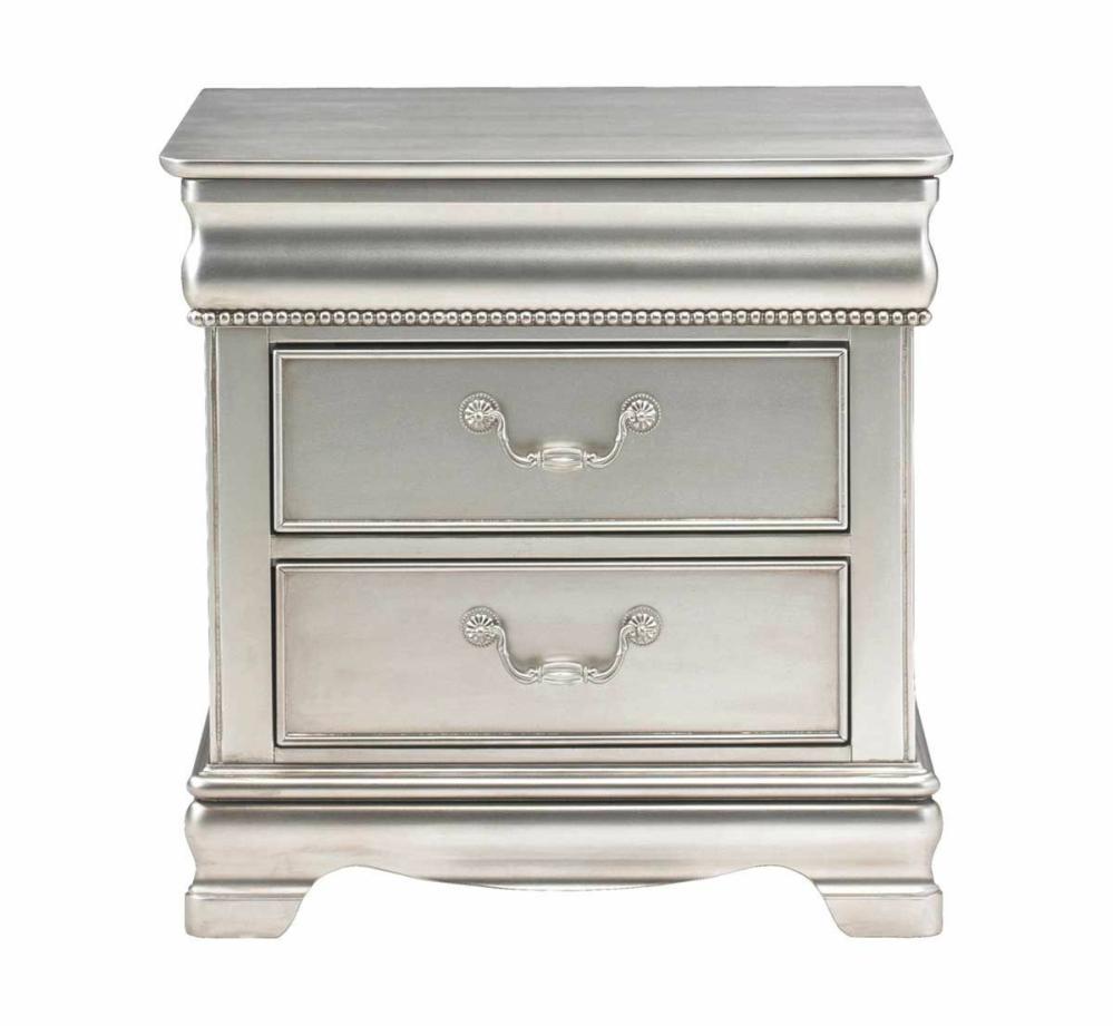 Grace Silver Nightstand Bedroom