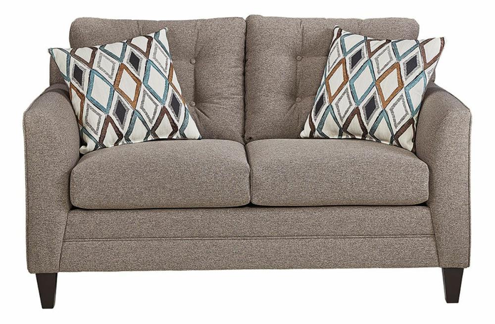 Haley Grey Loveseat Living Room