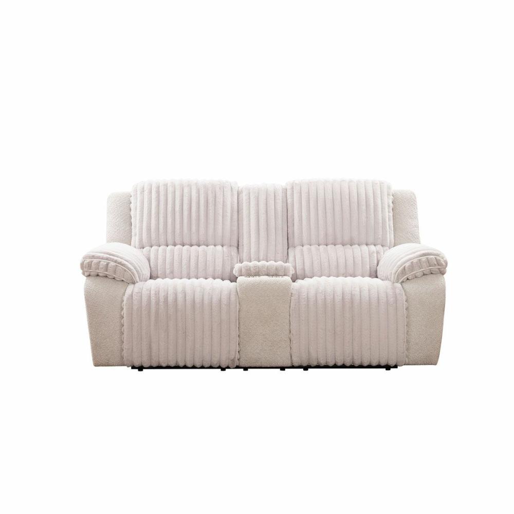 Luxe Power Reclining Console Loveseat Living Room