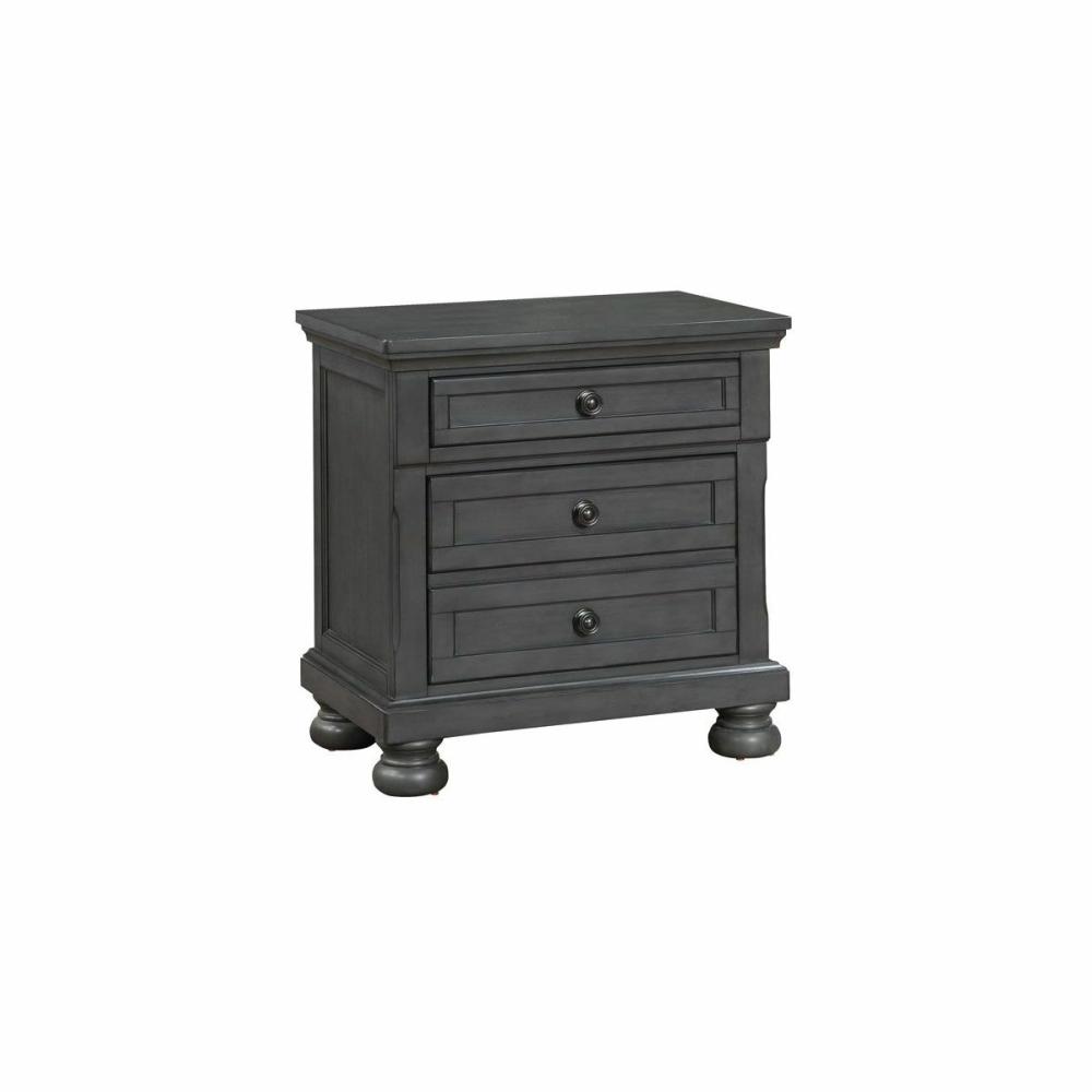 Rainier Grey Nightstand Bedroom