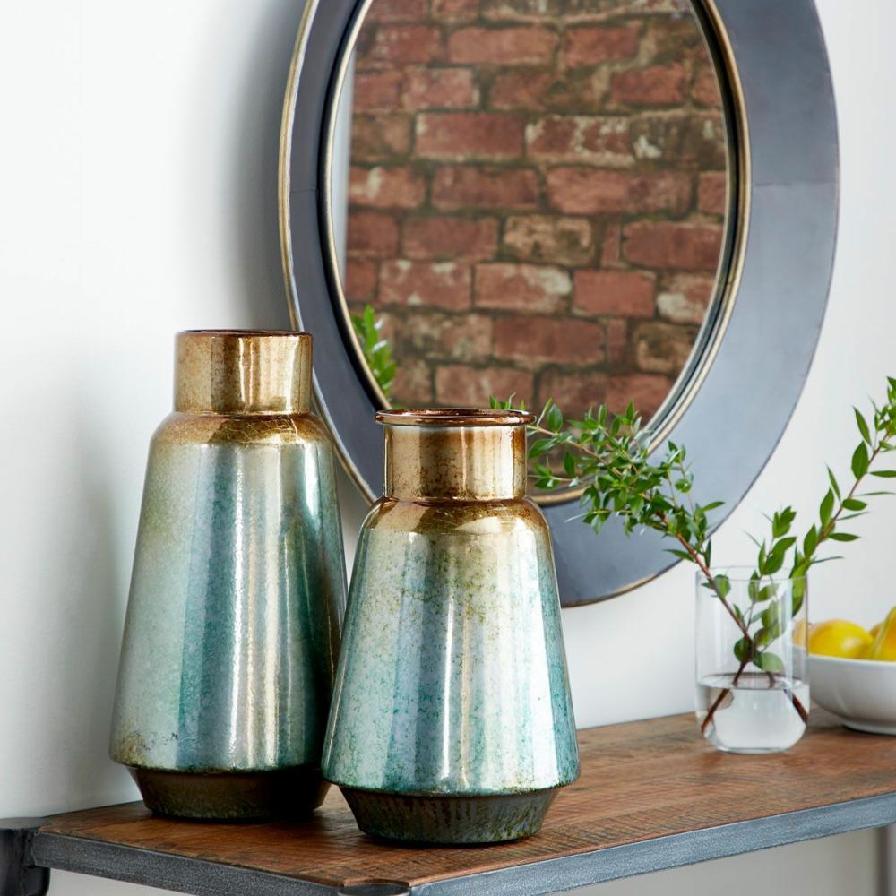 Teal Vase Set Decor & Accents