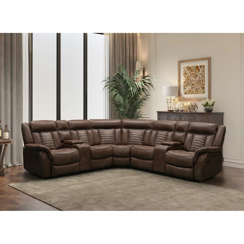 Walker 3Pc Manual Reclining Sectional Living Room