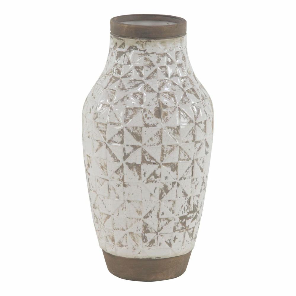 White Ceramic Vase Decor & Accents