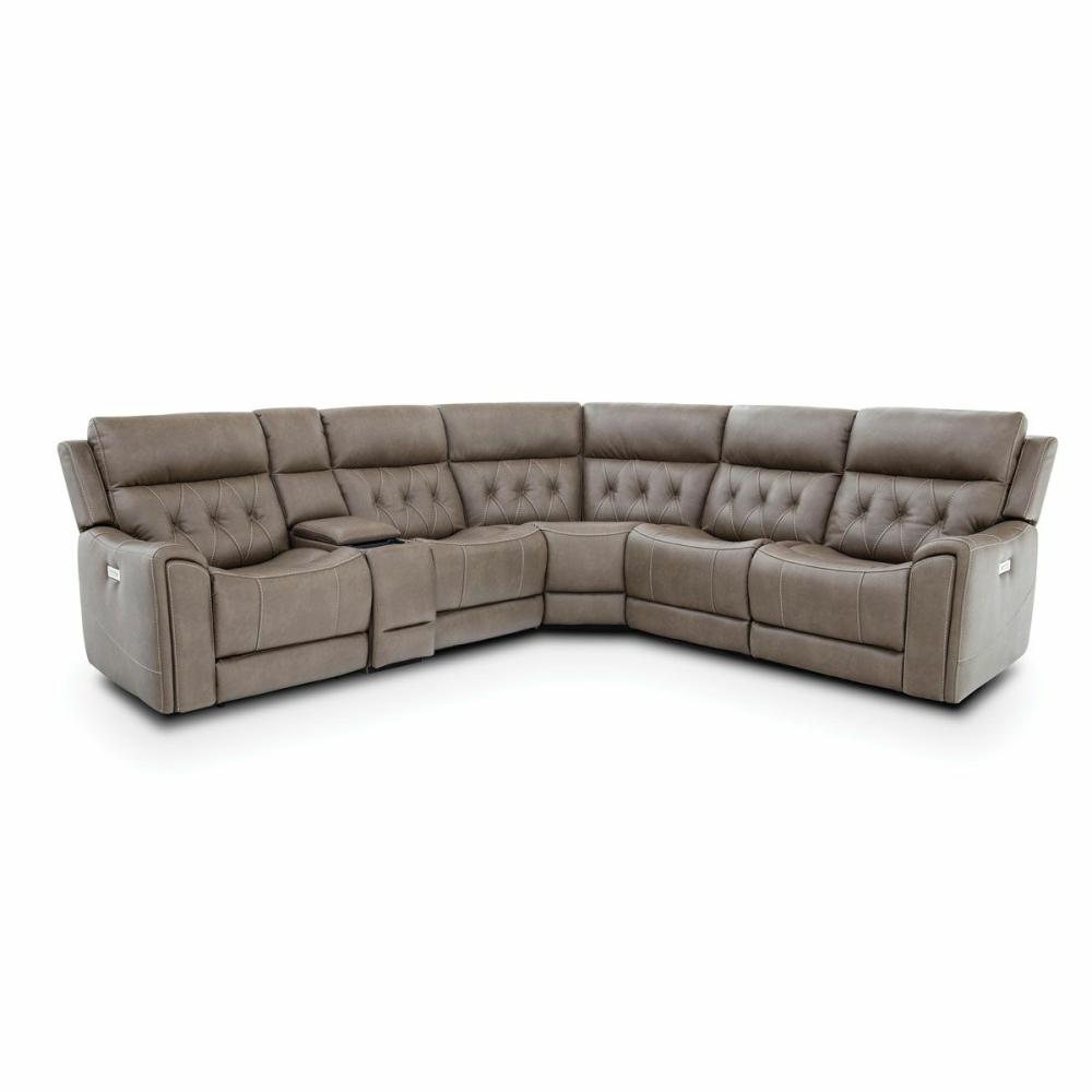 Atlas 6 Pc Triple Power Reclining Sectional With Zero Gravity Living Room