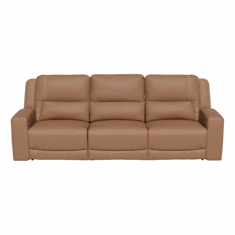 Daxton 3Pc Leather Dual Power Reclining Sofa Living Room